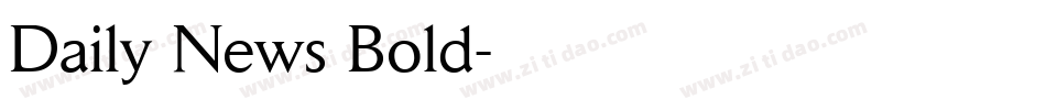 Daily News Bold字体转换
